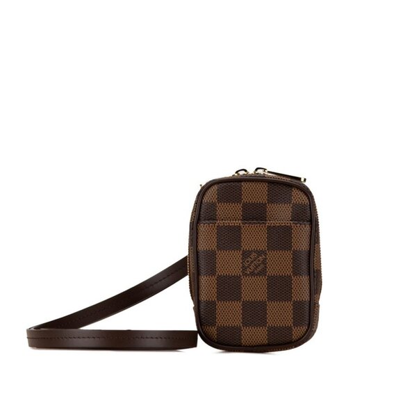 LOUIS VUITTON Authentic Brown Damier Leather Shoulder Bag
